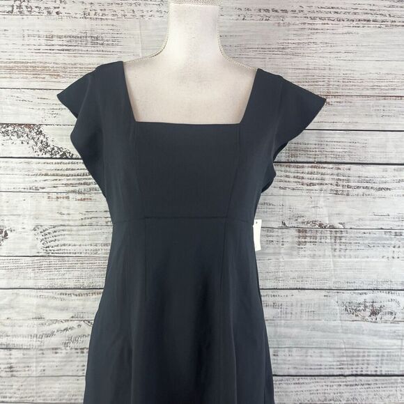 Lark & Ro Dress size 8 Black Stretch Above Knee A Line Wedding Church Career - Picture 3 of 12